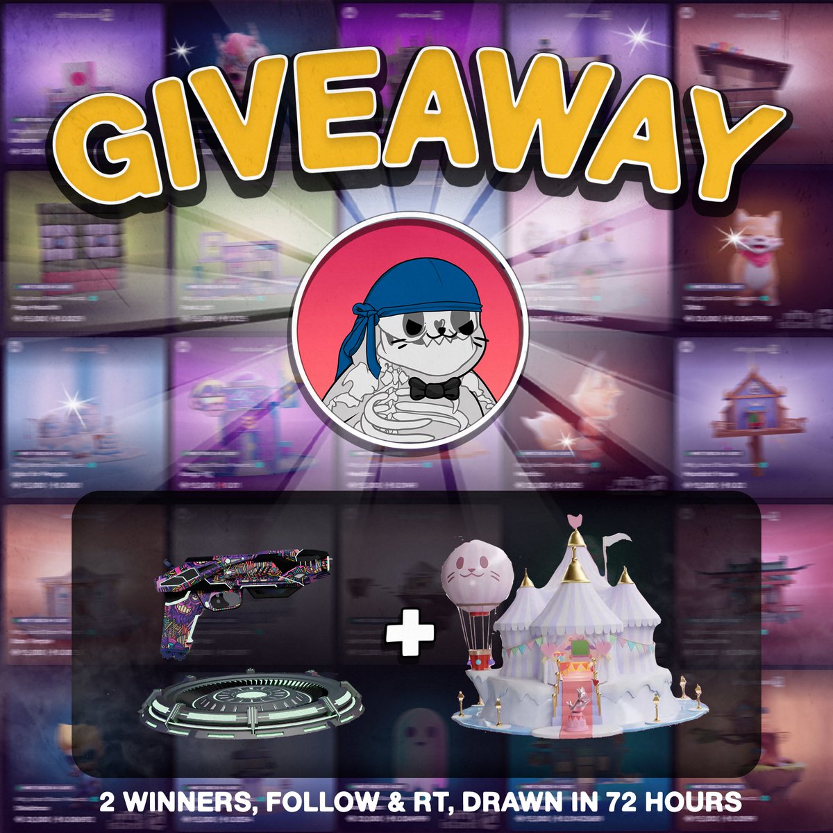 Just wanted to express my gratitude to each and every one of you by hosting a quick giveaway.❤️‍🔥🏝️

A @Nifty_Island Legendary Pistol + @SappySealsNFT Circus are up for grabs.

To enter:

✅RT & Follow
✅Tag a friend.
✅Post your Nifty Island Bloom rewards collection! ( TAG 3