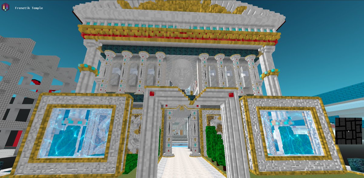 Woke up remembering my Temple in @cryptovoxels. The weather feels nostalgic 🌧️ 🙏voxels.com/play?coords=S@…🙏