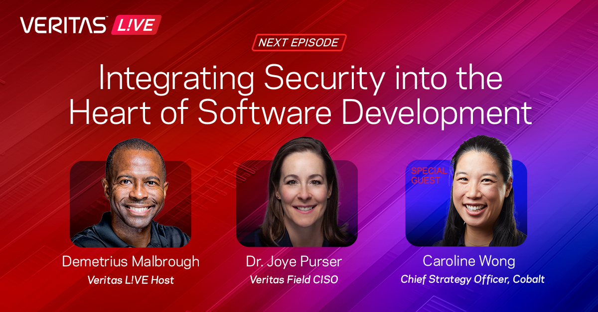 Starting now— Join us for #VeritasLIVE as we dive into the transformative approach of integrating security seamlessly into the Software Development Life Cycle (SDLC) from day one. Watch now: vrt.as/44g3fJt
