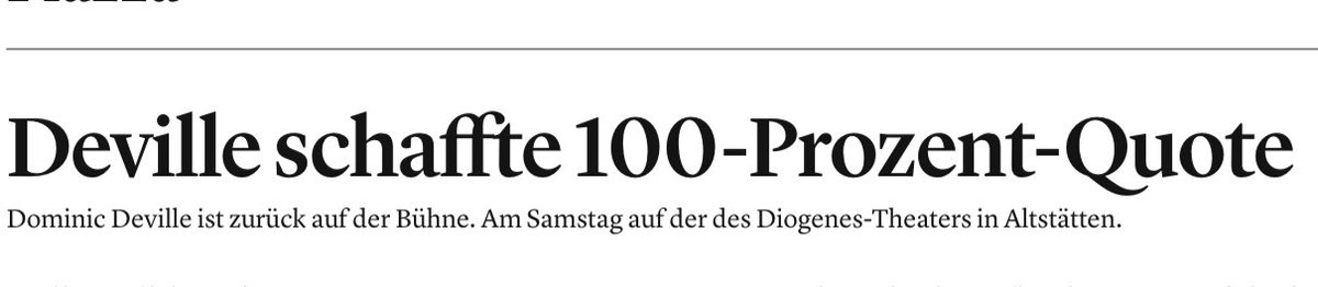 Sorry. Klang einfach besser als: 'Deville schaffte 3 Liegestützen.'