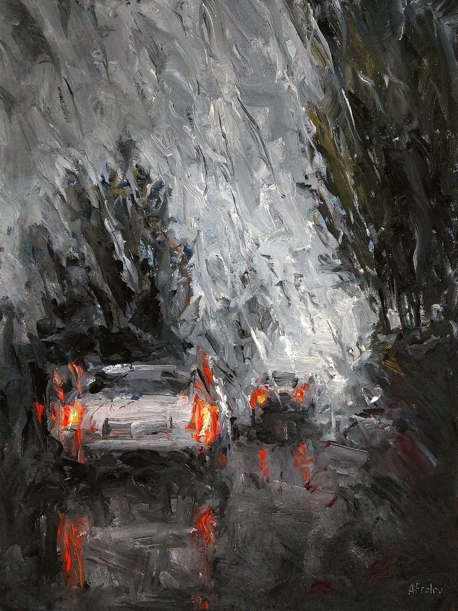 Through The Rain, My oil painting