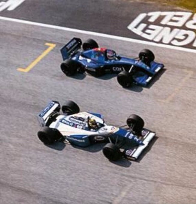 1994年サンマリノGP ローランド・ラッツェンバーガー &アイルトン・セナ
