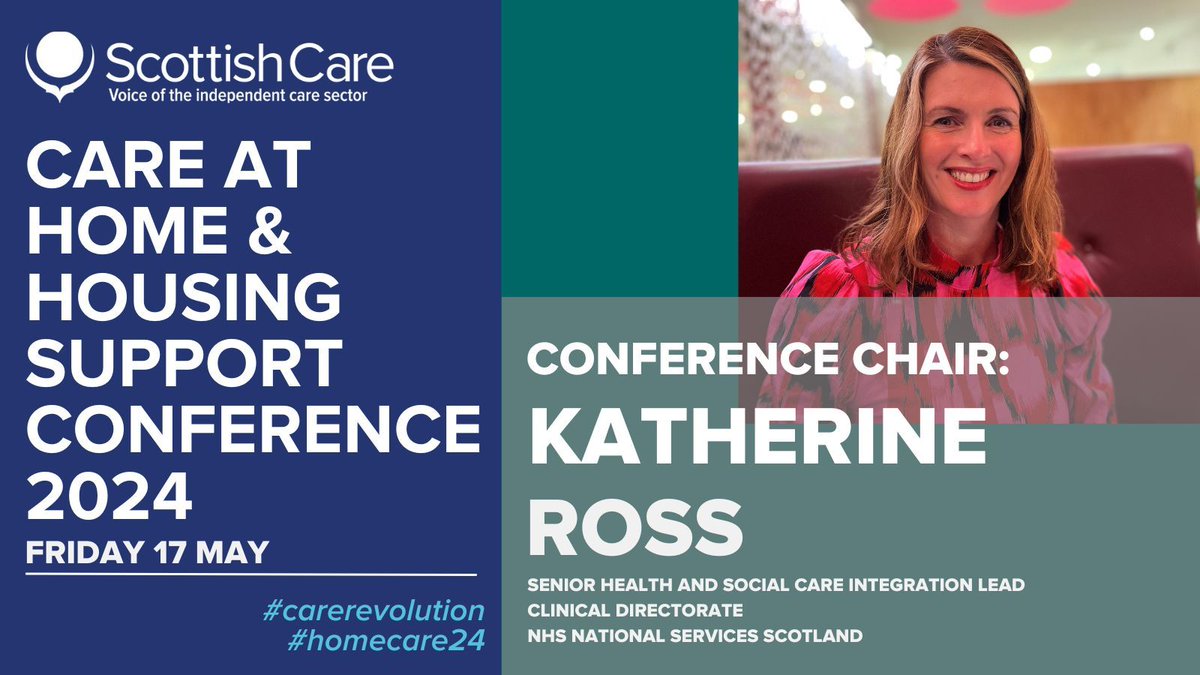 The countdown is on for our Care at Home & Housing Support Conference! With a refreshed programme & new chair, @kguthrieross, this event is not to be missed! Exclusive discounts available for @scottishcare members. 👉buff.ly/3uQZr45 #homecare24 #carerevolution