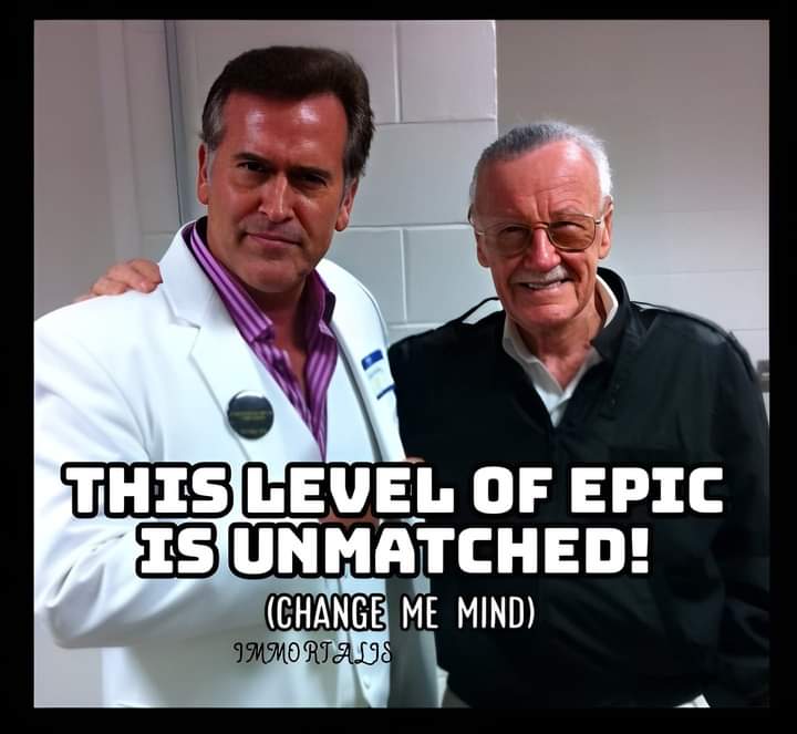 Groovyness level: unmatched.

#BruceCampbell #StanLee