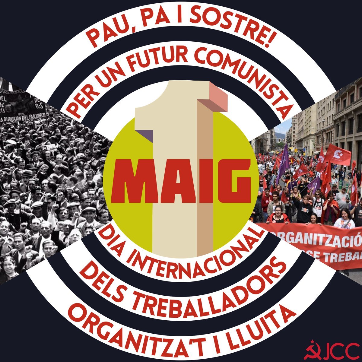 🔴 Pau, pa i sostre! Avui és Primer de Maig, Dia Internacional dels Treballadors, i sortim als carrers per un futur comunista. 🗓️ Avui a 11:30h 📍 Punt de trobada comunista: Rda. Sant Pere, 20 (Barcelona) Llegeix el nostre comunicat: joventutcomunista.cat/pau-pa-sostre-…