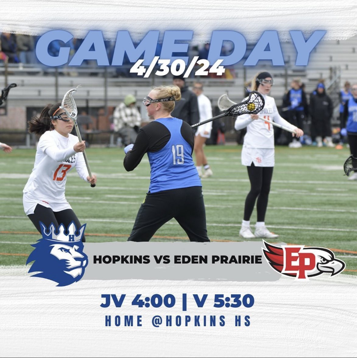 Game day!  
🥍: home against EP 
⏱️: V -530, JV-4
#GoRoyals #loveyoulolo