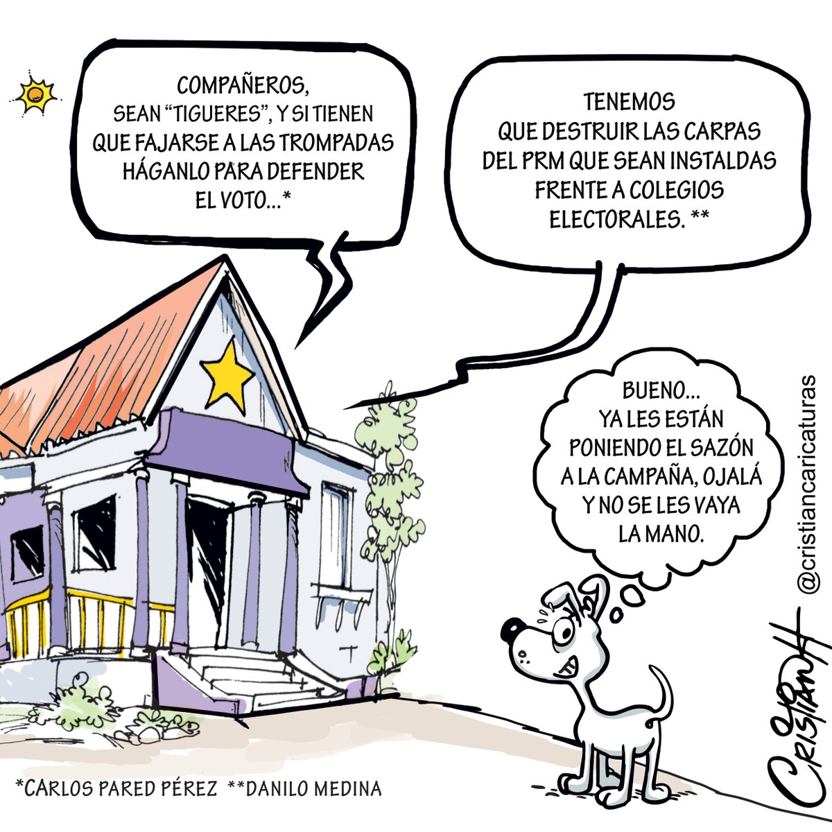 Sazonando la campaña electoral... Mi caricatura del martes 30 de abril 2024 en el periódico @ElDia_do . . . . #tigueres #Atrompadas #PLD #realengoycristian #criscaricaturas