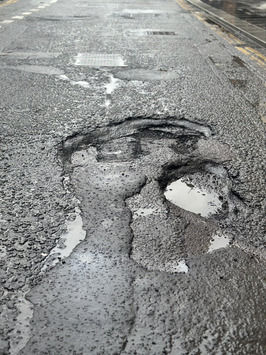 Glasgow is riddled with potholes and big ones at that