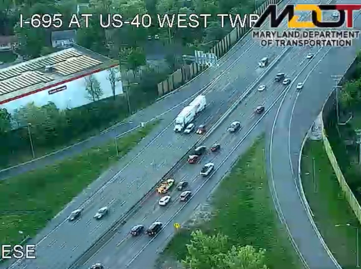 Crash activity on the OL of the beltway at US-40. Delays start from I-795. @wbalradio @98Rock #wbaltraffic #mdtraffic #Catonsville