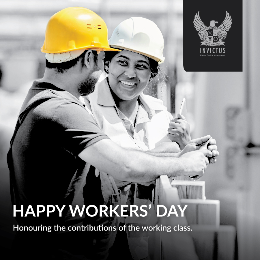 Happy Workers' Day!
Let's celebrate Workers' Day by recognising the pivotal role of trade unions and fostering positive relationships to ensure equal rights for all.

Website: invictusgroup.co.za

#InvictusGroup #workersday #tradeunions #workersrightsarehumanrights