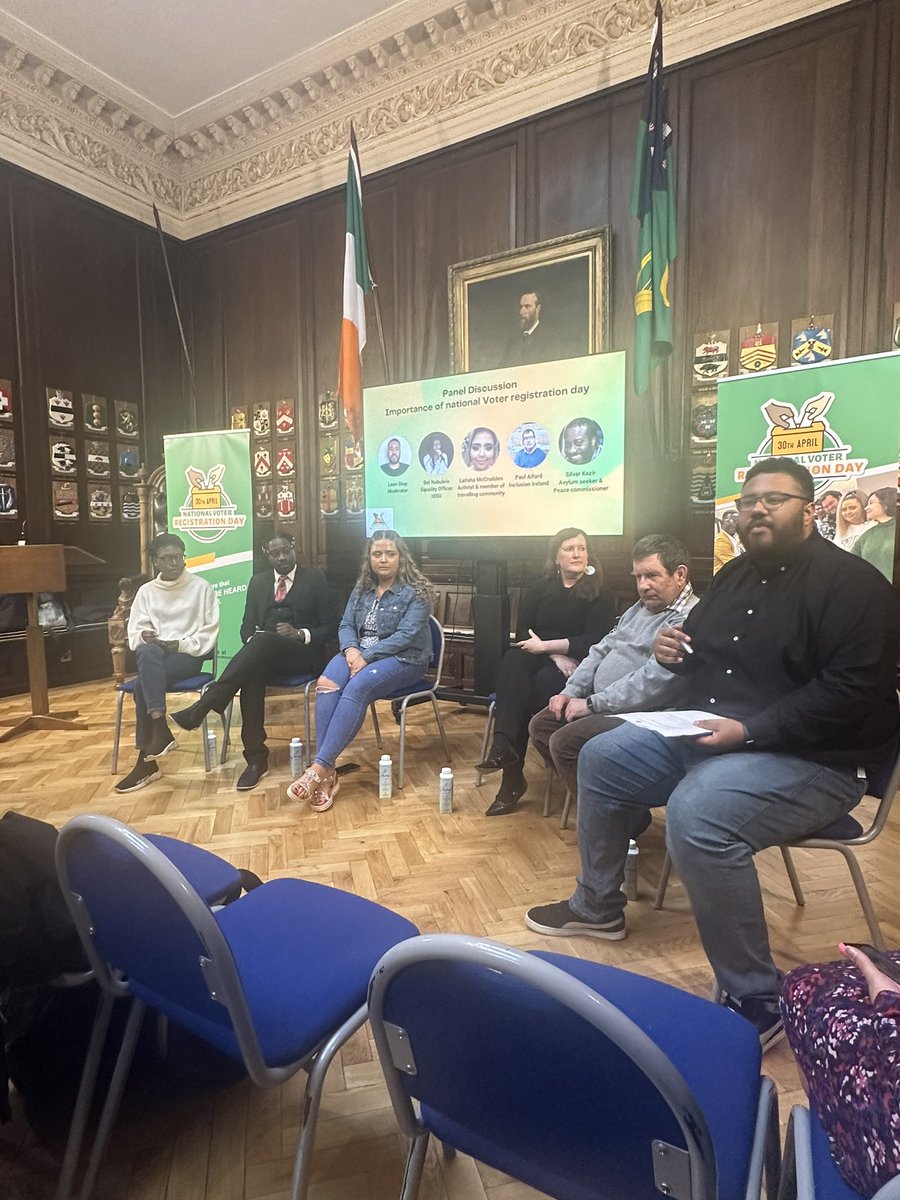 Migrants, refugees, asylum seekers, People with disabilities are not informed enough to know that they can partake in the elections or even know how to vote! #Panel at the #NationalVoterRegistrationDay! @dcediy @Black_andirish @ICOSirl @CNaM_ie @Denise_CFI