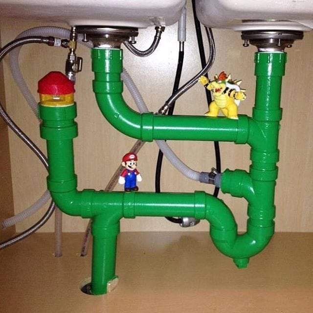 Super Mario Bros plumbing