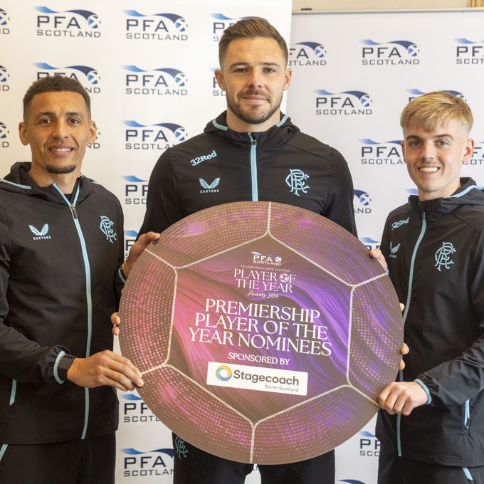 Rangers goalkeeper Jack Butland and captain James Tavernier are among the contenders for the PFA Scotland Player of the Year award. Young Rangers winger Ross McCausland is nominated for PFA Scotland Young Player of the Year. 

Finish the season strong and the rewards are yours!…