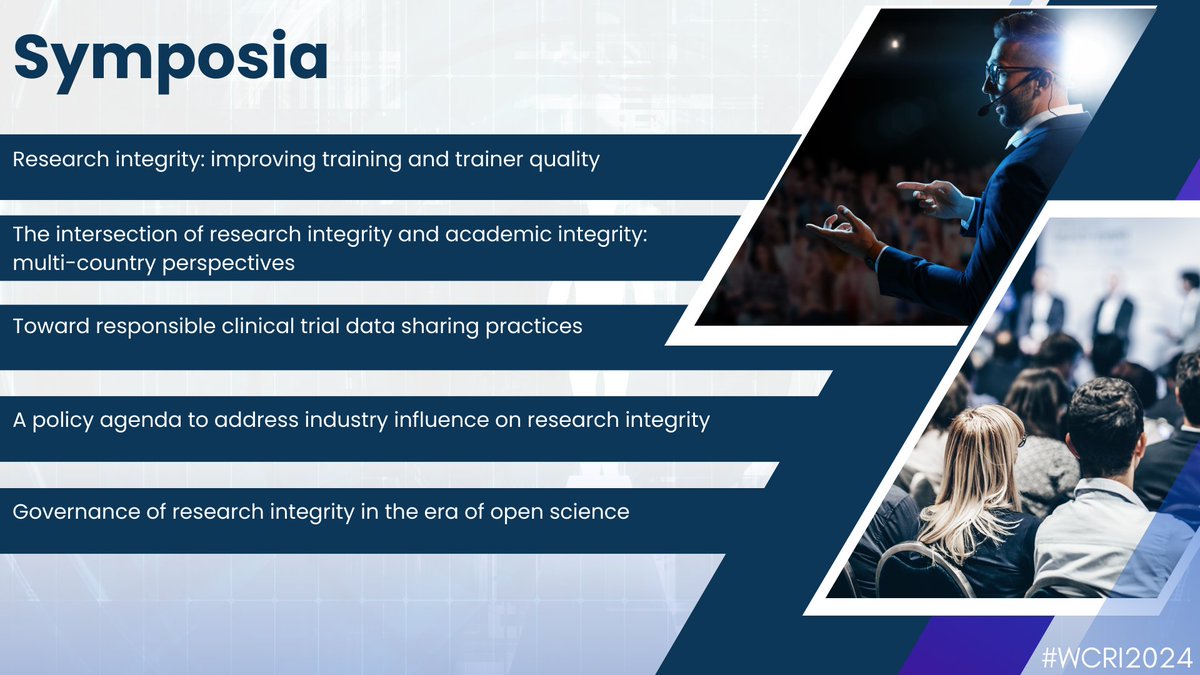 Join us at the 8th World Congress on Research Integrity for a series of thought-provoking symposia exploring cutting-edge topics in research integrity! Check out the full lineup of symposia here wcri2024.org/symposia/