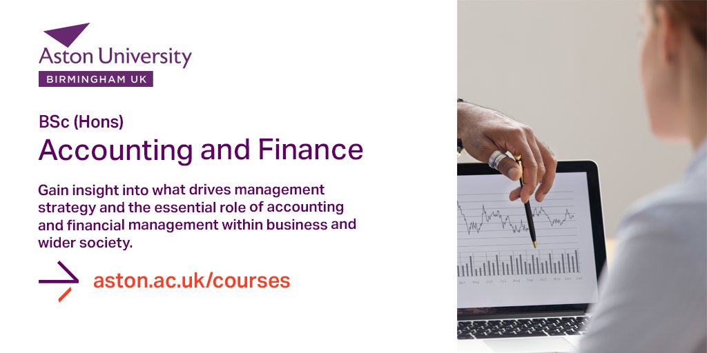 🎓Our BSc (Hons) Accounting & Finance at Aston University provides essential skills, in-depth knowledge, and practical experience to analyse financial data, make informed decisions, and contribute to an organisations financial health. Find out more: bit.ly/3JC3mWi