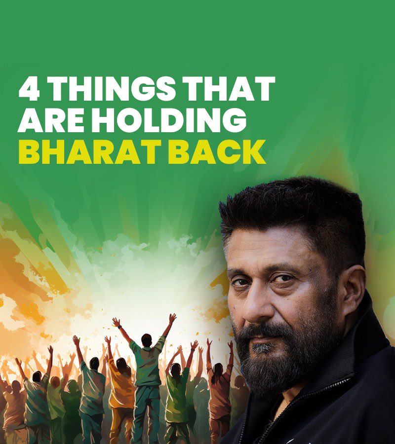 4 things that are holding Bharat back
#BrutallyHonest 
Read: 
vivekagnihotri.com/the-four-adver…