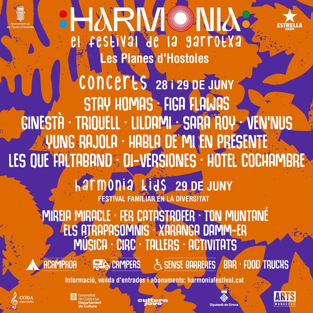 🧡 Un festival per a tothom! T'ho perdràs?
🔴 𝗛𝗮𝗿𝗺𝗼𝗻𝗶𝗮 𝗞𝗶𝗱𝘀
📅 29 de juny 2024
📍 LES PLANES D'HOSTOLES
➕ 𝗜𝗡𝗙𝗢 menutsgirona.cat/ca/harmonia-ki…

#familyfriendly #menutsgirona #guiafamiliar #agenda #NoThoPerdis #harmoniafestival @lesplanescat