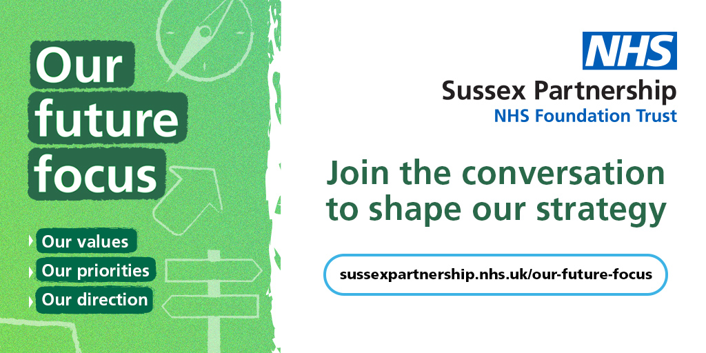 We're in Worthing today for the first of our three organisational strategy events! We're looking forward to lots of great discussion with staff, partners, service users, families and carers about what our future strategy should look like. #SPFTOurFutureFocus✍️