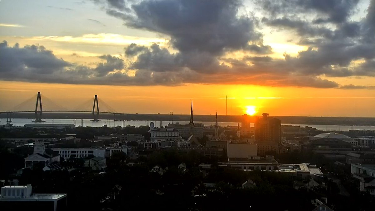 Gorgeous sunrise view from Downtown Charleston!