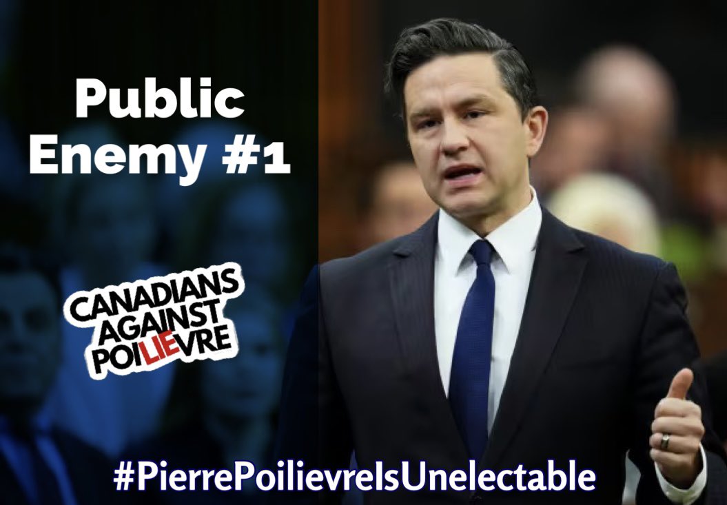 @1MikeMorris Bingo. Public Enemy #1 🇨🇦 #PierrePoilievreIsUnelectable