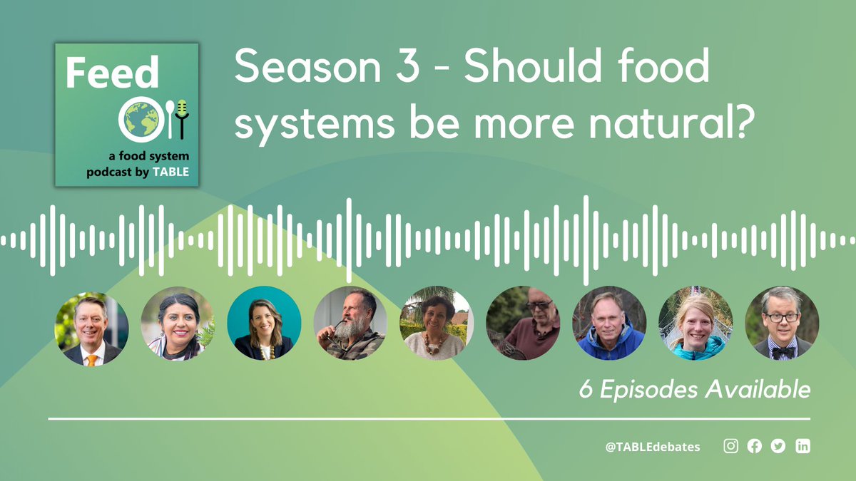 The 3rd season of TABLE's podcast Feed is 6 episodes in! 🍄 We've spoken with various food systems experts on 'should food systems be more natural?', 'should we eat invasive species?', and 'what does history say about our food choices?' Listen here: tabledebates.org/podcast