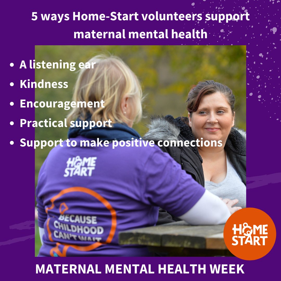 It's #MMHAW24  and today we are celebrating the impact that our incredible volunteers have on mums who are struggling across GM. 1 in 5 new and expectant mums face mental health challenges. If you could make a difference, then find out about volunteering gmhomestarts.org.uk/volunteer
