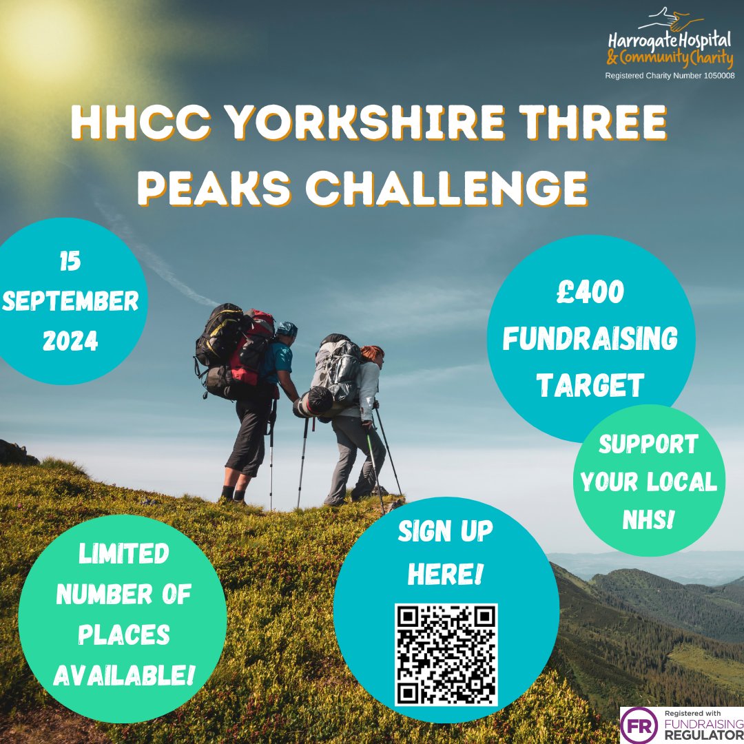 The HHCC Team are looking for budding walkers and keen supporters to commit to take part in the Yorkshire Three Peaks Challenge. Please note there are a limited number of places available, sign up soon to avoid missing out! Click here to sign up - hhcc.co.uk/events/yorkshi…