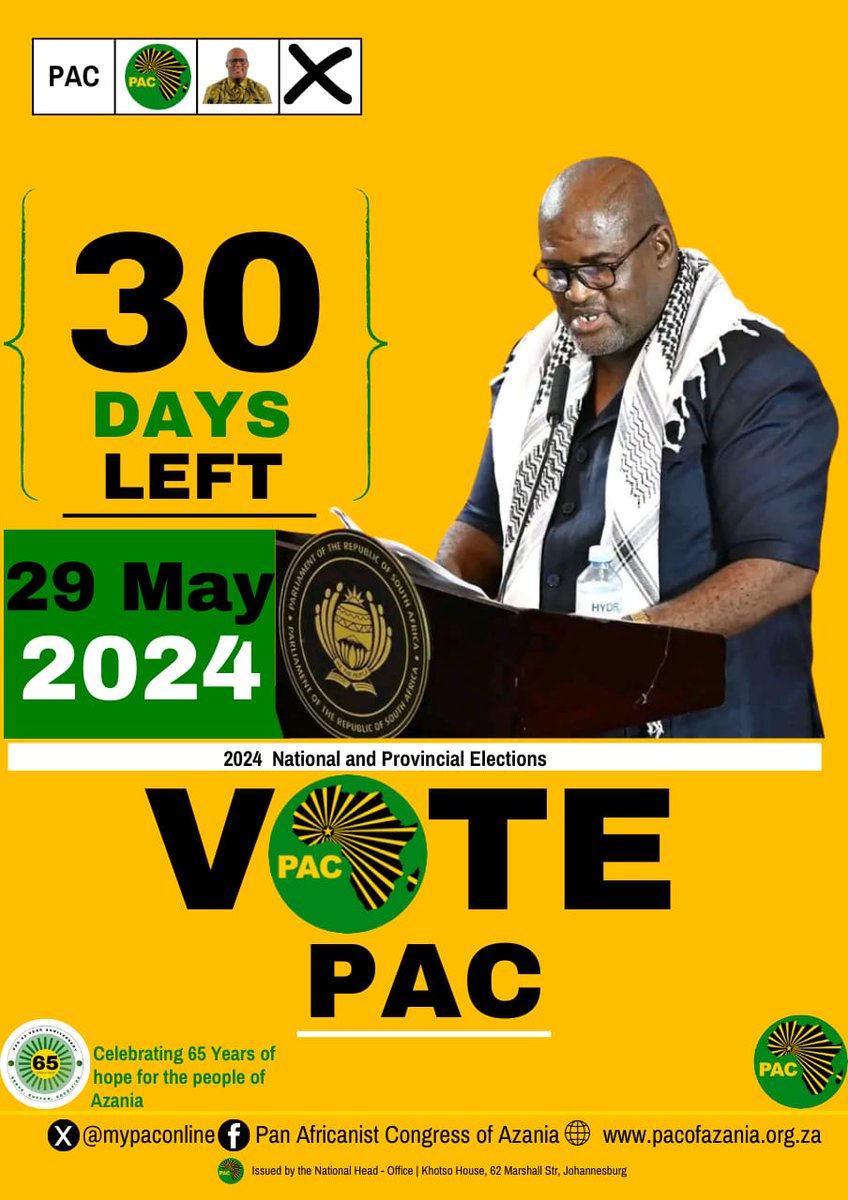 As we get closer to the 29th of May. That decisive day where we shall remove the looters from power and keep the rightwing out. Do not forget to vote PAC and remind everyone else to vote the same.
#VotePAC2024