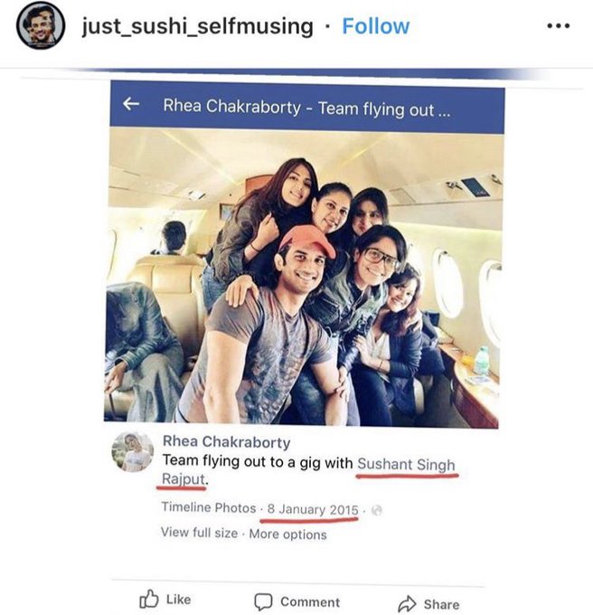 Rhea 1s met #SushantSinghRajput in 8 January 2015(b4 entering in his life in 2019),,that too in flight & Rhea in 2020, in her pre planned interview claiming that SSR afraid of flight🔥😡🤬 ✈️ #LiesOfRheaChakraborty #JusticeForSushantSinghRajput