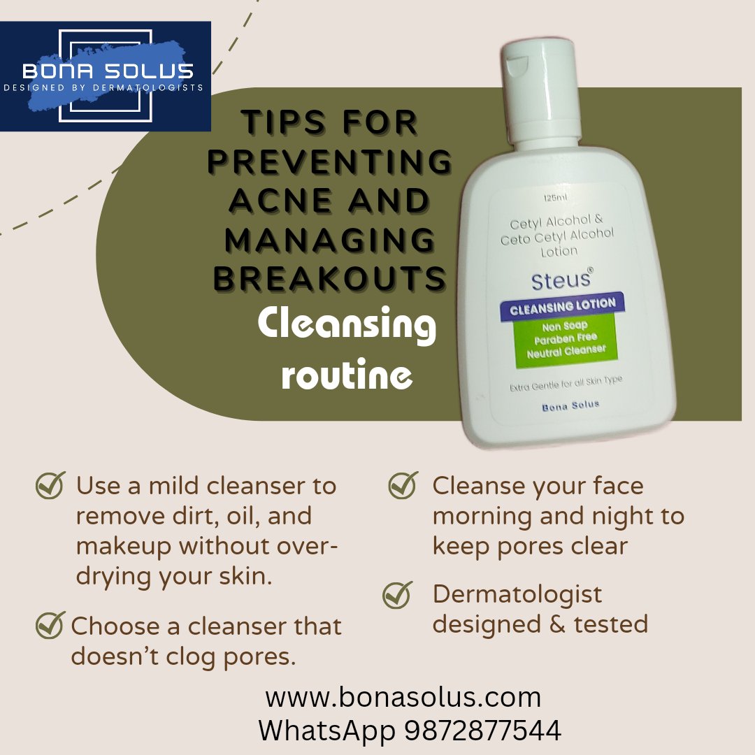 Preventing acne and breakouts is essential because it helps you:

Avoid skin inflammation and scarring
Maintain a clear complexion
#skincareroutine #skincare #skincareproducts #skincaretips #antiaging #glowingskin #bonasolus #Steus #SteusCleansing