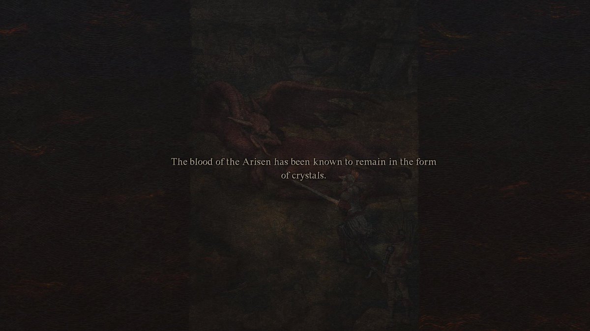Dragon's Dogma 2's loading screens have some neat information in them. When an Arisen dies, their heart crystallizes into a Wakestone. But it isn't just their heart. All of their blood turns into crystals. Dragon magic puts rocks in your blood. #DragonsDogma2 #DDDA