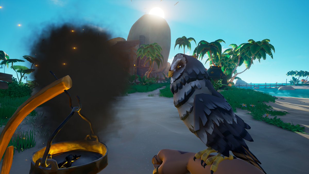 I thought you'd like your grubs burnt, Artemis?  Everybody else does! 
#Season12 #SeaofThieves #BeMorePirate