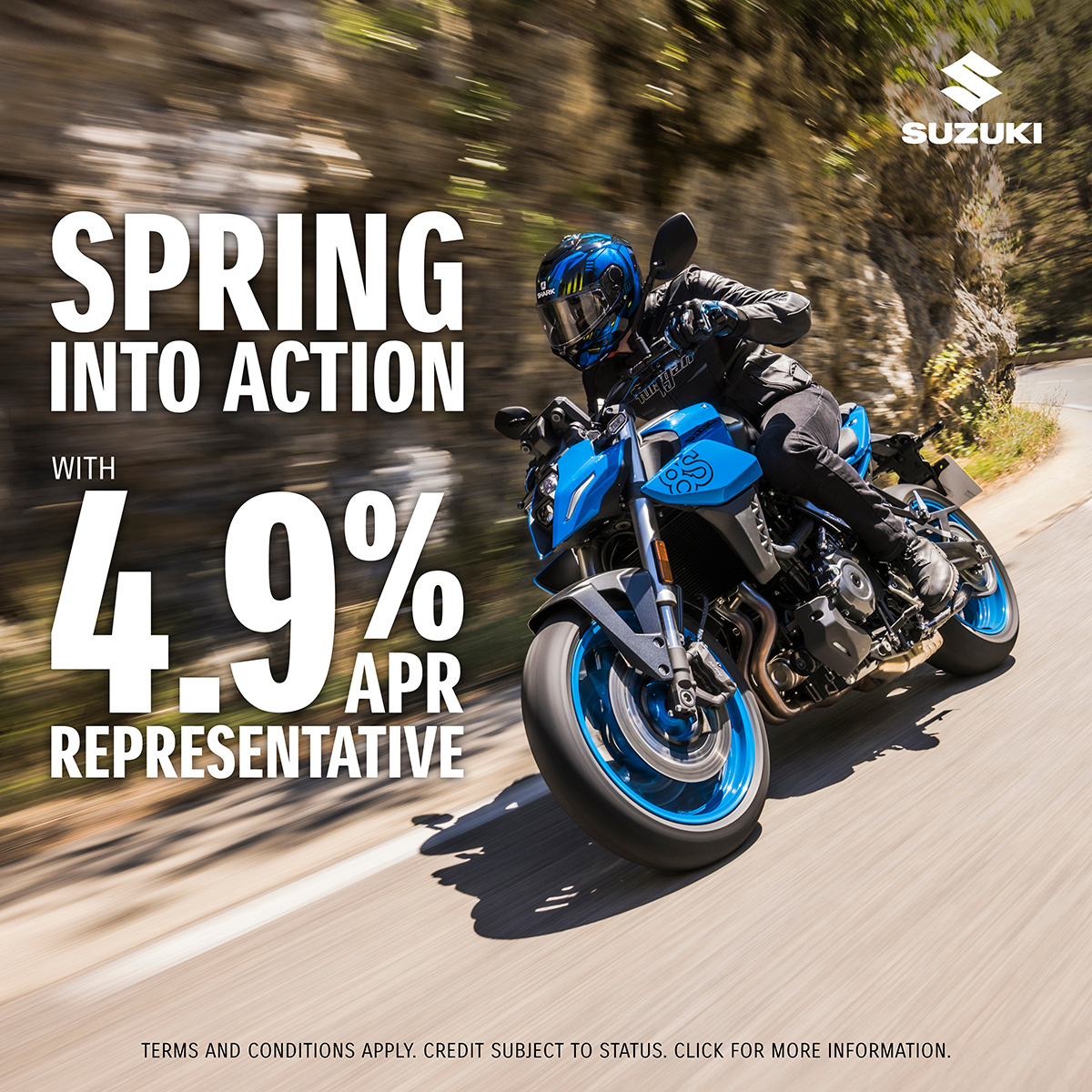 Still time to spring into action 😅 All these bikes are available today with lower than usual 4.9% APR. szuki.co/knLB #SuzukiBikes #NewBike