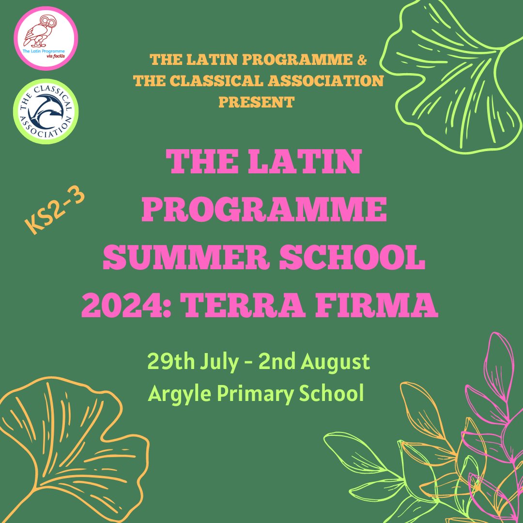 🚨Registration for The Latin Programme Summer School is now live! @Classical_Assoc 🗓️29th July-2nd August 2024 🎟️thelatinprogramme.co.uk/summer-school-…