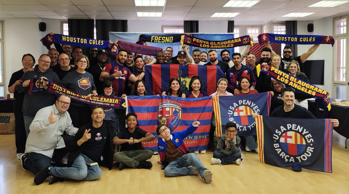 🇺🇸✈️ The 'USA Penyes Barça Tour' was a great success! About 40 supporters from several American penyes spent a full blaugrana weekend in Barcelona!

📲 confederaciopenyes.cat/en/headquarter…

🔵🔴 #FemBarçaFemPenya #ForçaBarça