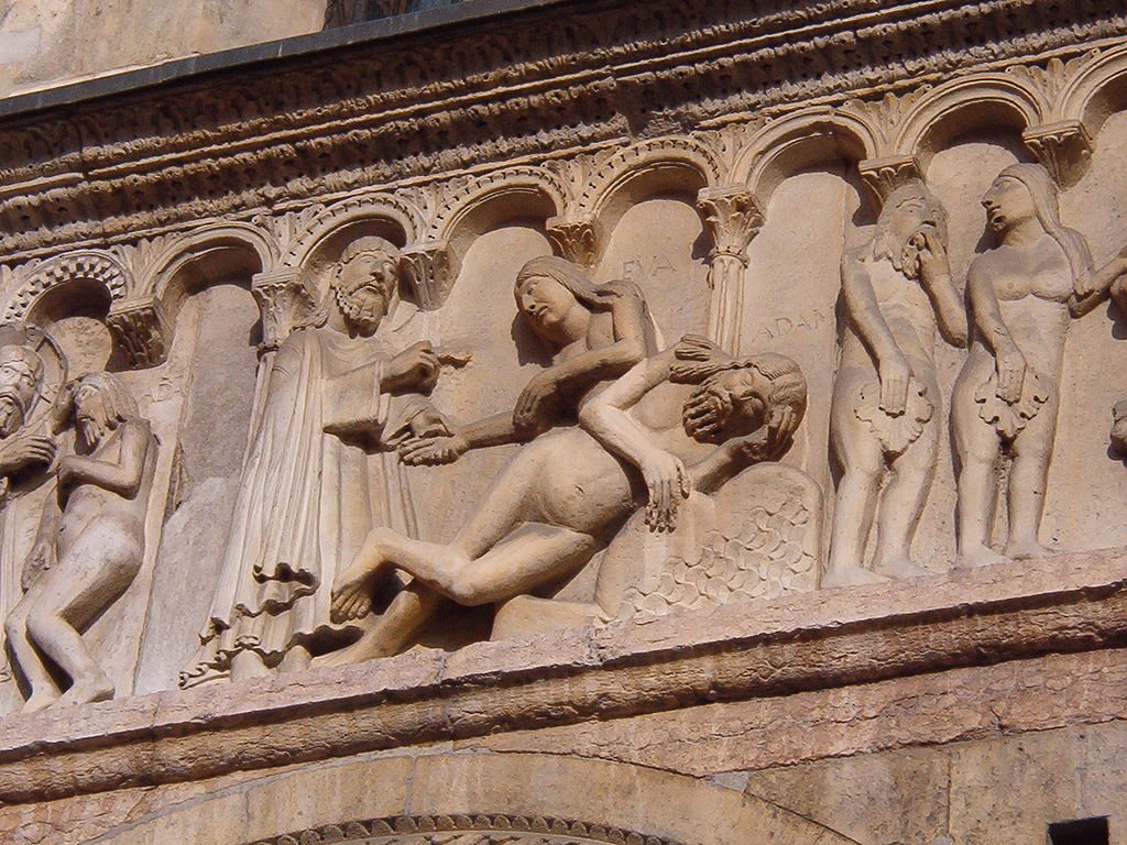 11. Wiligelmo’s Creation and Temptation of Adam and Eve (Italy)

A series of bas-reliefs on Modena Cathedral, these are remarkable for their narrative clarity and sculptural innovation.