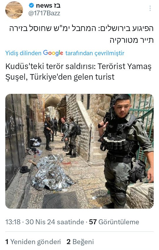 İsrail'de vurulan Türk turist..! Yamaş Şuşel