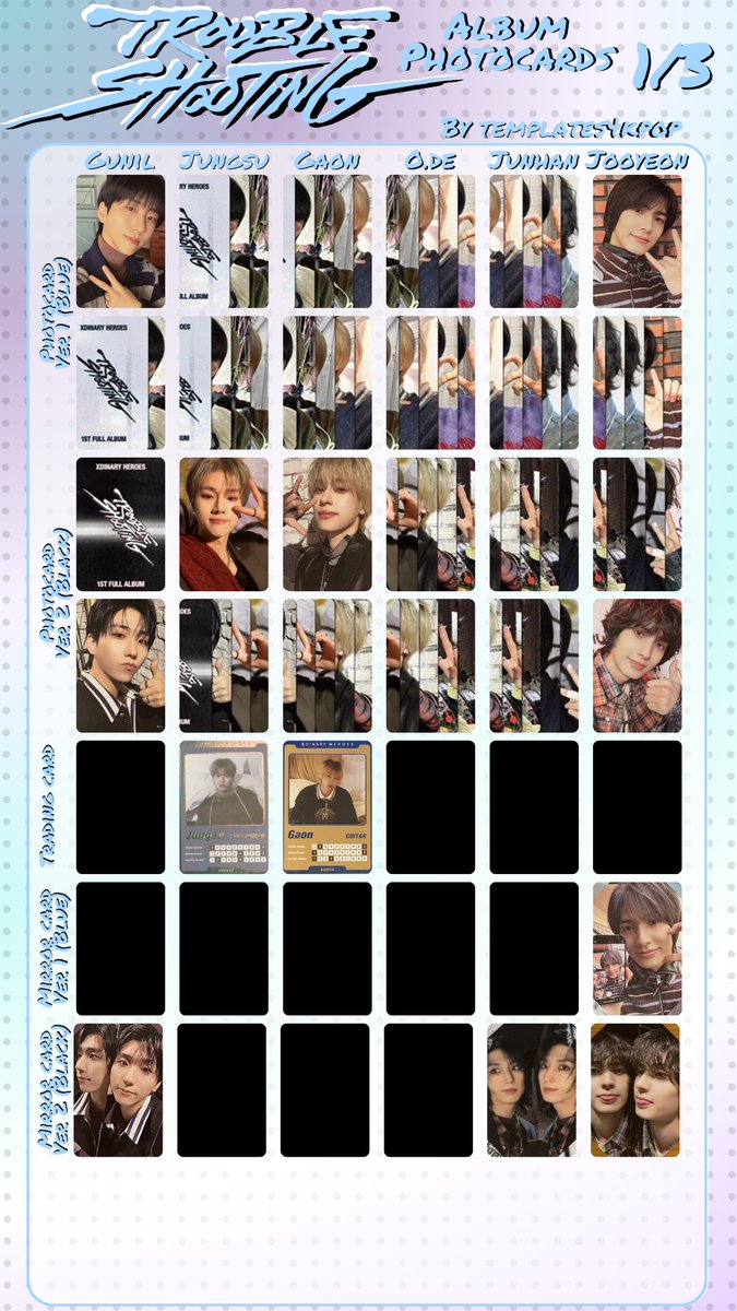 Xdinary Heroes Troubleshooting Album Photocard pc nemo template