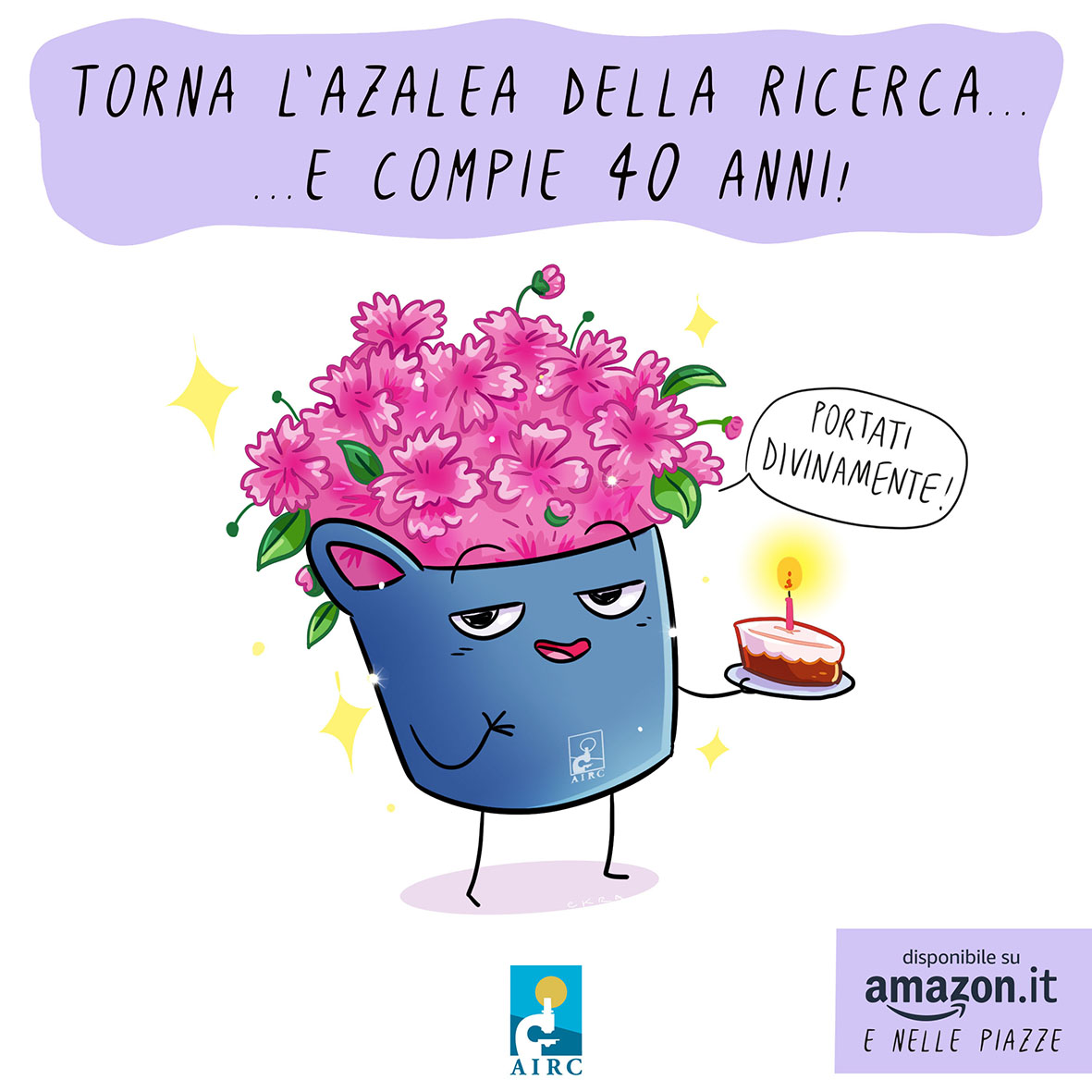 🌺 Anche quest’anno torna l’Azalea della Ricerca ... e compie 40 anni! 🌺

👉 È possibile ordinarla su <a href="/amazon/">Amazon</a>.it: arriverà per la Festa della Mamma!

🗓️ Come ogni anno poi i nostri volontari e le nostre volontarie ti aspettano in piazza proprio il giorno della Festa della Mamma