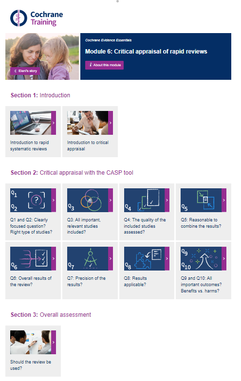 biblioGetafe's tweet photo. Nuevo módulo online gratuito de @cochranecollab para introducir a las personas en la evaluación crítica de las revisiones sistemáticas rápidas
#RevSys #RevisionesSistematicasrapidas https://t.co/ke7F18QfxH