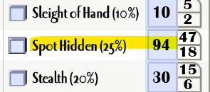 When you've been playing the same character for three years in #CallofCthulhu and you can practically see in the dark.