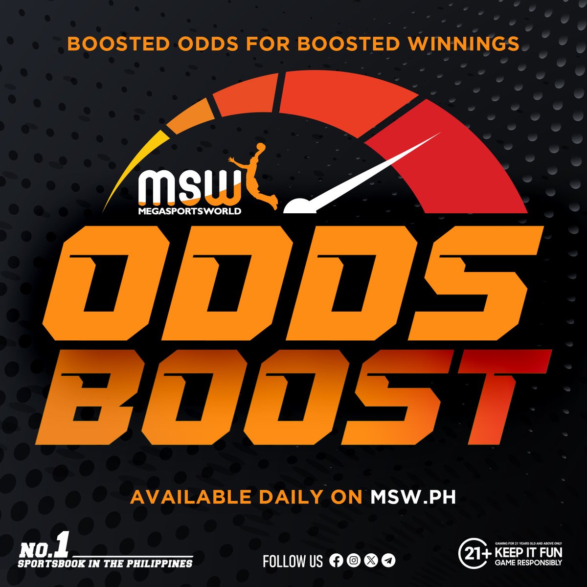 ⬆️ AVAILABLE BOOSTED ODDS STARTING TODAY ⬆️

Match Date: May 1, 2024

1️⃣-3⃣ #NBA: Cleveland Cavaliers vs. Orlando Magic

Visit msw.ph daily to see the latest boosted odds. 

#MSW #MSWPH #No1SportsbookinPH #MSWOddsBoost | #NBA #NBAPlayoffs #Basketball #BoostedOdds