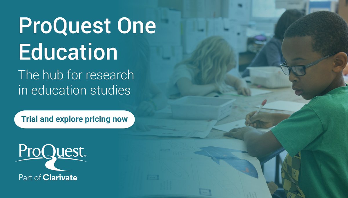 Provide users the tools and content they need to drive the field of education forward. Trial and explore ProQuest One Education today. about.proquest.com/en/promotions/… #ScholaryResearch