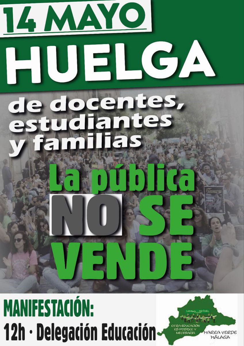 #14deMayo #Huelga14M #EducacionPublica ✊💚