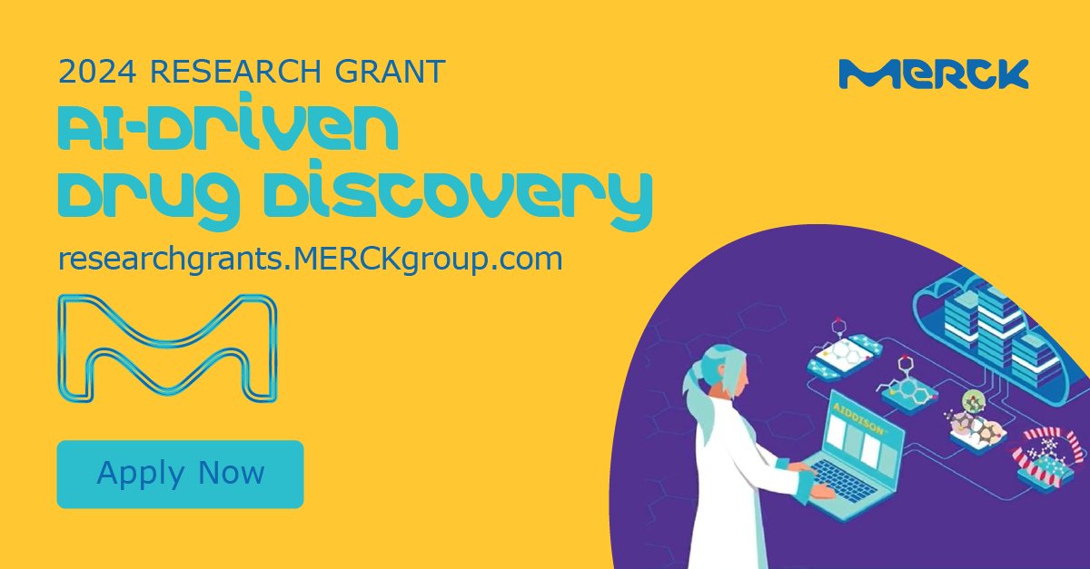 In the frame of the third 2024 Merck Research Grant, we are inviting research proposals for hit or lead optimization that you would like to advance using our AIDDISON™ drug discovery software. Apply Now at researchgrants.merckgroup.com #researchgrants #curiousopportunityboard
