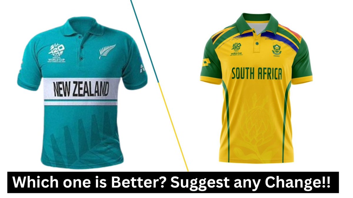 New Zealand ki Jersey achi hai ya South Africa❓
kuch change hona chahiya tha tu woh bi suggest karen kis main improvement laye ja sakti thi.
#newzealandcricket #SouthAfrican #T20WorldCup24 #T20WorldCup2024