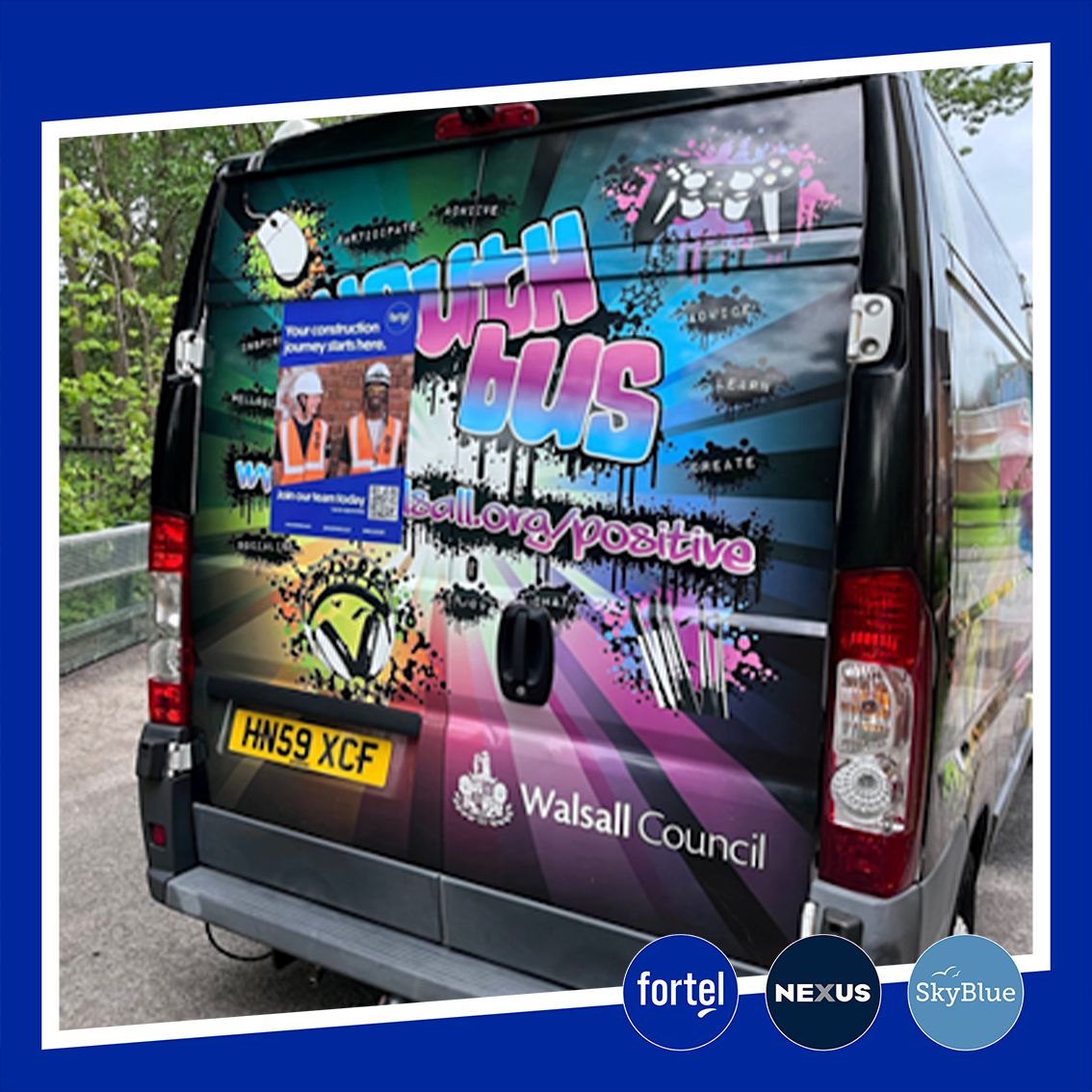 🚌 Have you spotted the #YouthBus cruising the streets of #Walsall?

We've been supporting the @Bloxwich Community Partnership in financing its Youth Bus project. 

This provides a secure space for youth workers to engage in issue-based discussions with young people. 👥

#Fortel