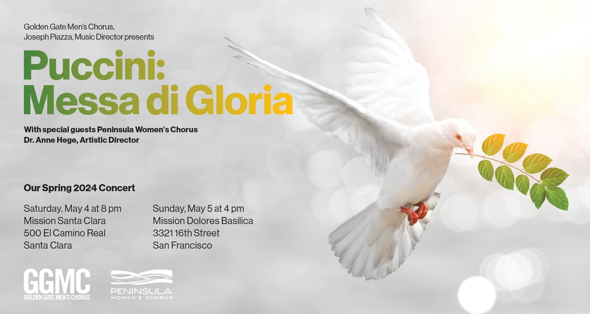Puccini's Messa di Gloria this weekend (May 4th 8pm in Santa Clara and May 5th 4pm in San Francisco) with <a href="/GGMensChorus/">Golden Gate Men's Chorus</a> and <a href="/PWChorus/">Peninsula Women's Ch</a>. Tickets at ggmc.org