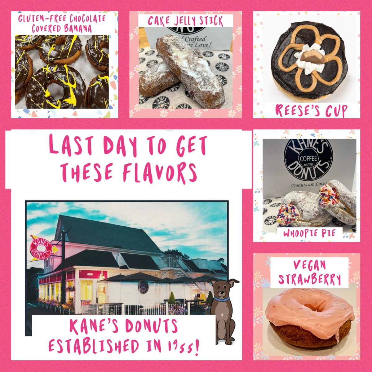 Tomorrow is May 1st! That means our flavors change! If these are your favorites make sure you stop by today because these babies are going back in the flavor vault! But don’t worry we have some delicious new and classic flavors coming up for May! #kanesdonuts #donutsarelove