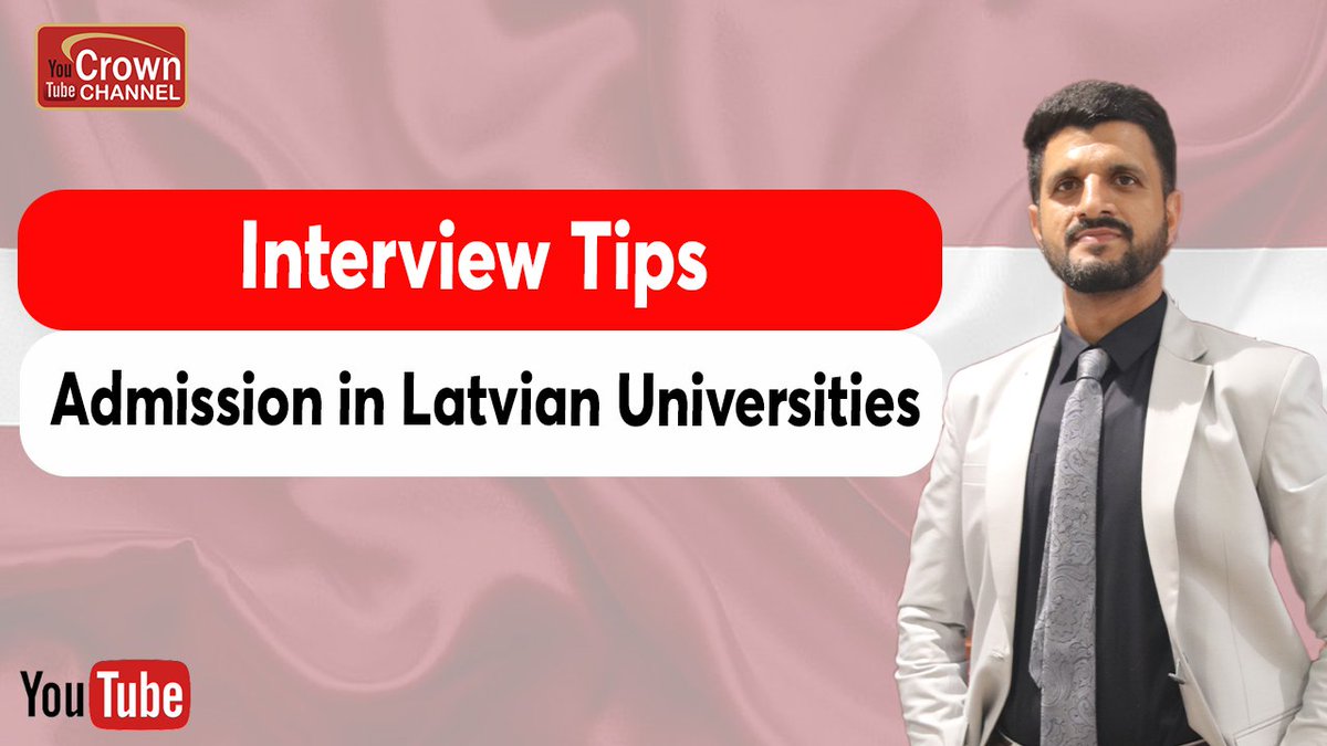 Watch our coming two videos

(a) Bachelor in Physiotherapist from Europe Fee Start from Euro 3500

(b) Interview Tips for admission in Latvian Universities
YouTube Channel Crown Immigration

Whatsapp  +919996886534
email - info@cicsgroups.com
#studyinlatvia #studyinromania